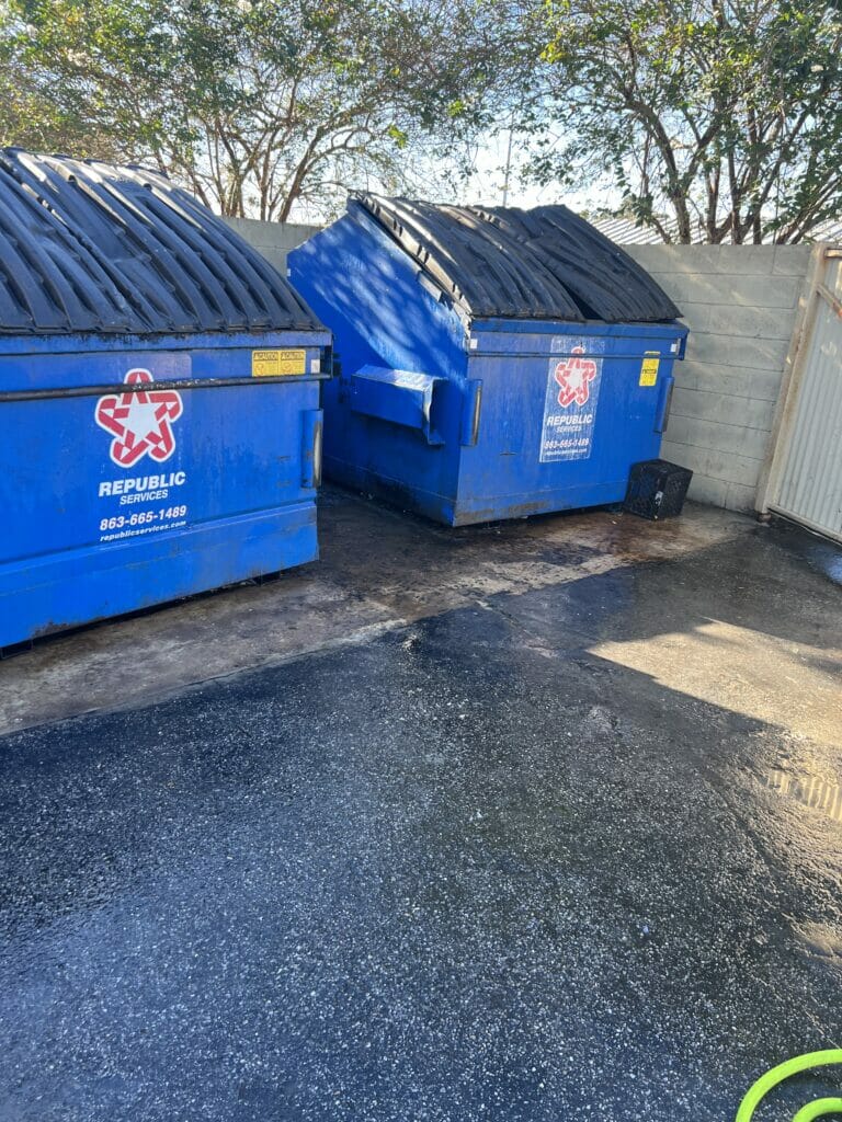 Gas Station Dumpster Pad Cleaning in Lakeland, FL